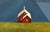 Overlook by Justin Wheatley | Acrylic on Canvas Red House With Blue Sky For Sale - Image 4 of 10