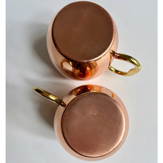 Vintage Pair Copper Barrel Mugs With Brass Handles For Sale - Image 15 of 16