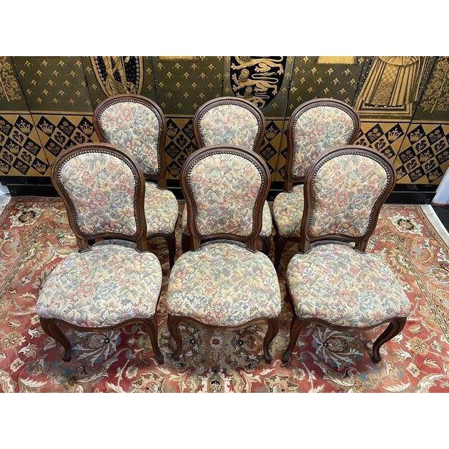 Louis Xv Style Oak Chairs, Set of 6 For Sale - Image 6 of 11