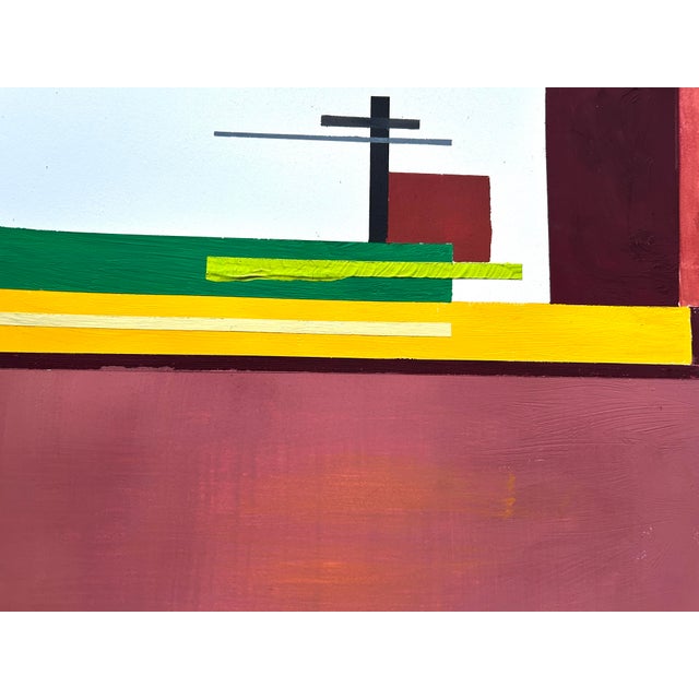 “Urban Development” an original gouache on paper by Erik Sulander, signed on reverse. Unframed. The piece feels like a...