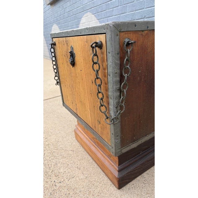 Late 20th Century Gothic Revival Table With Drawbridge Drawer For Sale - Image 4 of 12
