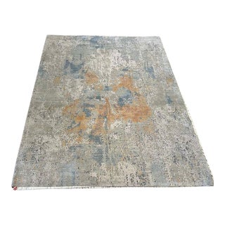 Large Abstract Wool Rug, Nepal Handmade, 10x14 For Sale