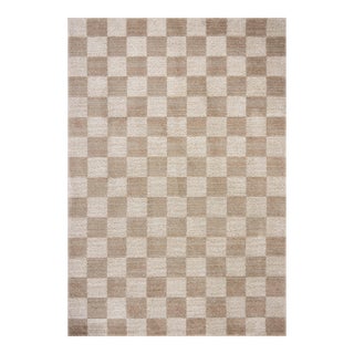 Chris Loves Julia x Loloi Calvin Pebble / Ivory 2'-3" x 3'-10" Accent Rug For Sale