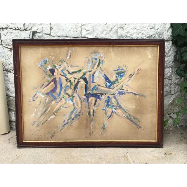 Paris Dancers, 1920s, Oil on Canvas For Sale - Image 3 of 5