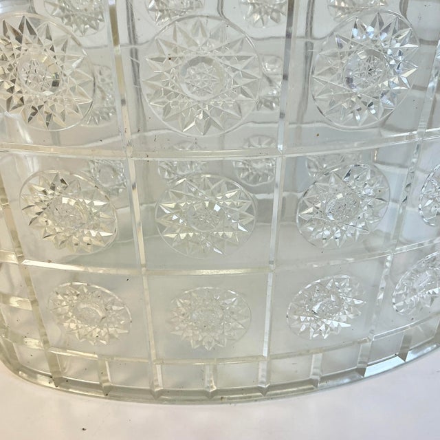 1950s 1950s Vintage Hollywood Regency Lucite Acrylic Wastebasket. For Sale - Image 5 of 17
