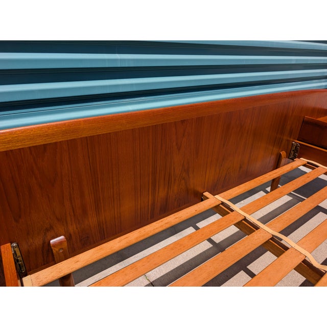 Danish Modern Full Size Teak Bed Frame by Melvin Mikkelsen Møbler, C1960s For Sale - Image 11 of 13