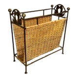 French Mid-Century Iron Magazine Stand For Sale