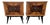 Mid-Century Art Deco Italian Nightstands with Walnut Glass Top, 1950s, Set of 2 For Sale