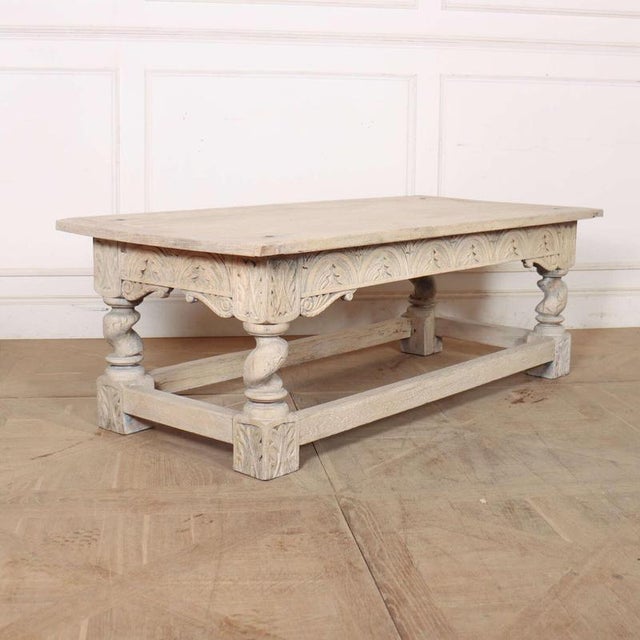 English Carved Oak Coffee Table For Sale - Image 12 of 12