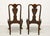 Late 20th Century Hickory Chair Mahogany Queen Anne Dining Side Chairs - Pair A For Sale - Image 5 of 11
