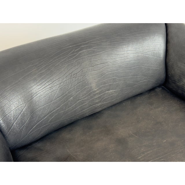 1980s DS 47 Buffalo Leather Grey Sofa Two-Seater from De Sede, 1980s For Sale - Image 5 of 14