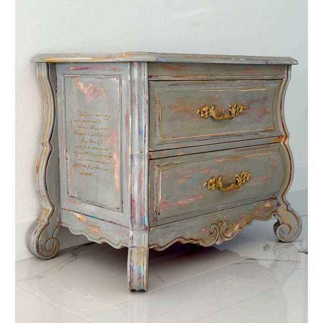 This exquisite Louis XV–style chest has been entirely hand-painted and artistically reimagined as a one-of-a-kind...