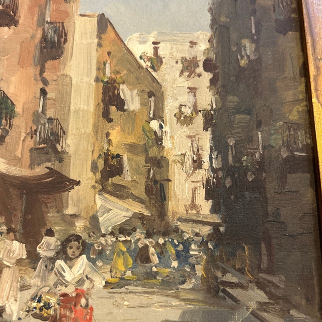 Mid 20th Century Giuseppe Rispoli Original Mid Century Painting For Sale - Image 5 of 8
