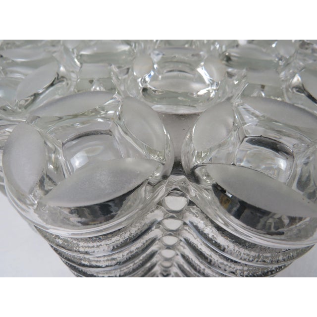 Metal Architectural Textured Glass Flush Mount by Wila Leuchten, Germany, 1970s For Sale - Image 7 of 14