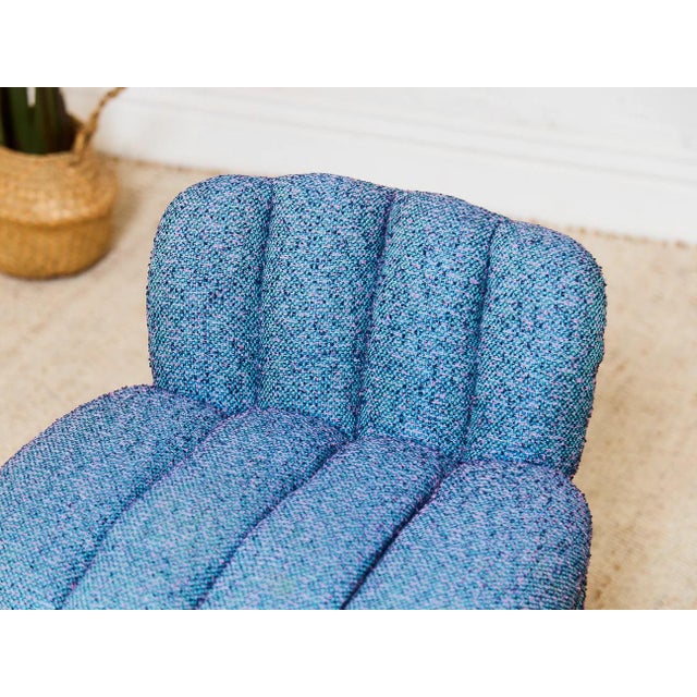 Cornflower Blue Early 20th Century Styled After Heywood Wakefield Stool For Sale - Image 8 of 10