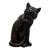 Vintage Mid-Century Modern Fitz & Floyd Black Cat Ceramic Figurine For Sale