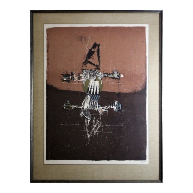 Johnny Friedlaender Haarlem 251/350 Signed Original Lithograph 1976 Framed For Sale