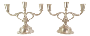 Vintage Danish Art Deco Pewter Candleholders by Just Andersen, 1929, Set of 2