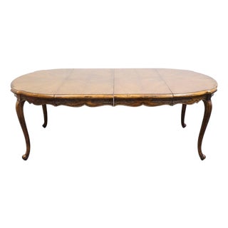 Century Furniture Solid Walnut Country French Provincial 84" Dining Table 113372 For Sale