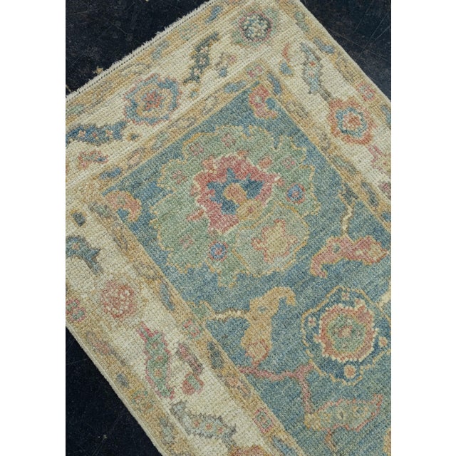 Turkish Oushak Runner Rug 2'3" x 5'11" #17529 For Sale - Image 4 of 8