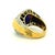Purple 1960s Trio Italian 18k Gold Amethyst and Diamond Cocktail Ring, Size 6 For Sale - Image 8 of 14