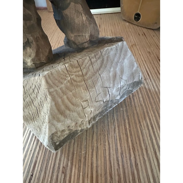 Wood 1970s Hand Carved Wooden Vagabond Drifter Pacific Northwest Figure Beach Pier Sailor For Sale - Image 7 of 7