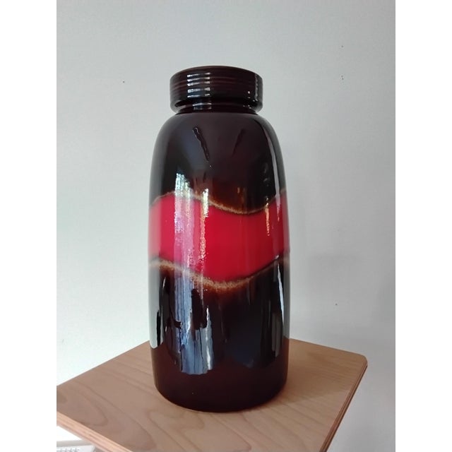 1970s West German Fat Lava Vase from Scheurich, 1970s For Sale - Image 5 of 5
