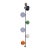 Modern Multi-Color 6-Light Metal Pendant / Floor Light Fixture For Sale