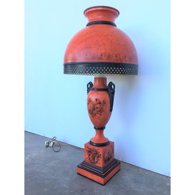 20th Century Set of Seven Red Sang De Boeuf Table Lamps With Ornamental Motifs For Sale - Image 9 of 13
