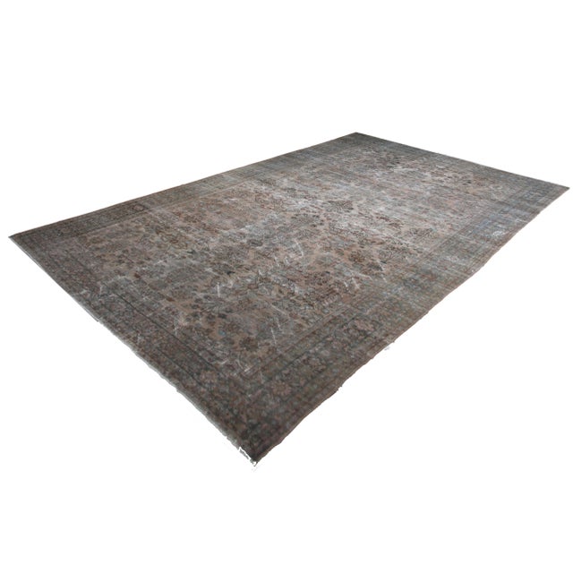 This stunning antique Mahal rug was hand knotted in the early 1920’s . Knotted with 100% wool, dyed with pigment from...