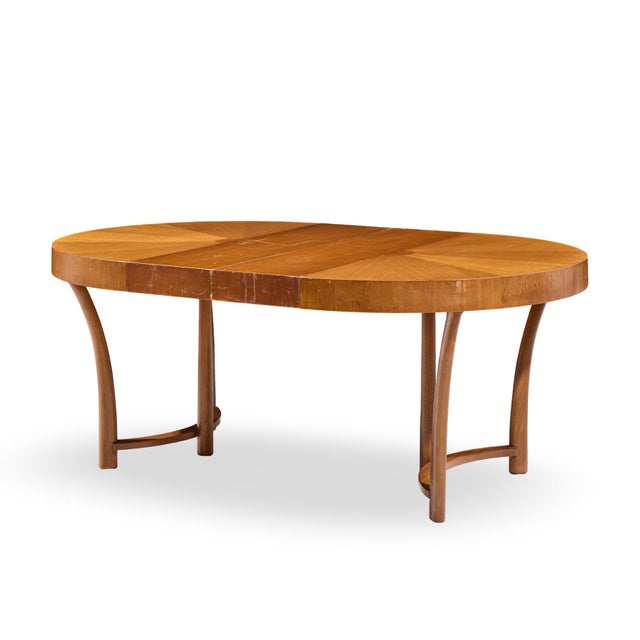 t.h. Robsjohn Gibbings for Widdicomb Mid Century Walnut Expanding Dining Table With 3 Leaves For Sale - Image 14 of 17