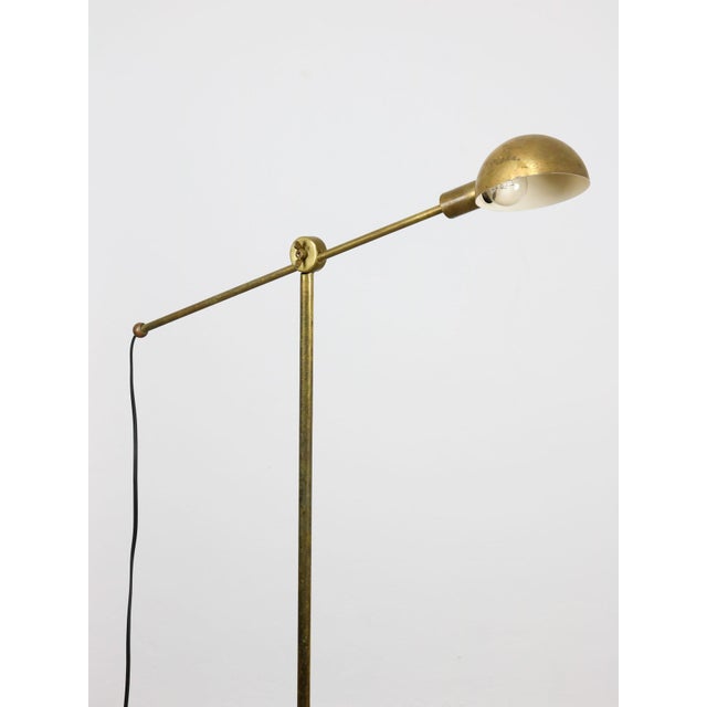 Mid-Century Adjustable Floor Lamp in Brass For Sale - Image 6 of 18