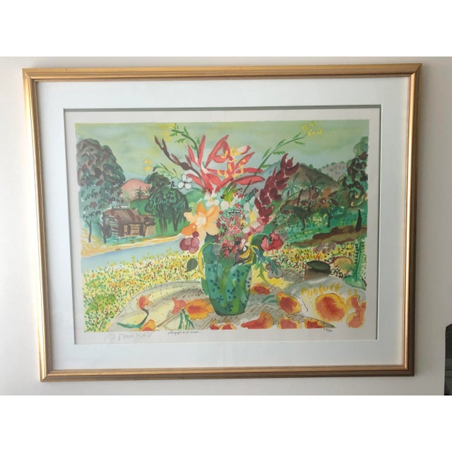 Green 1980s Alexandre Minguet Numbered Serigraph of St. Martin, Framed For Sale - Image 8 of 8
