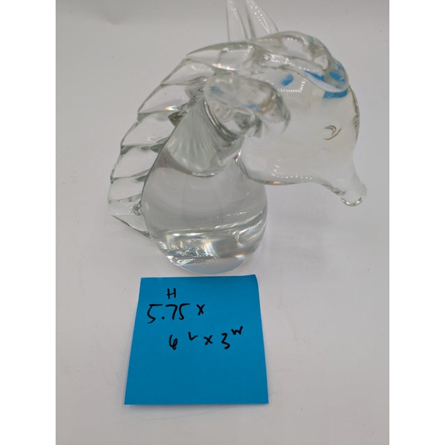 Mid 20th Century Hand-Blown Modern Glass Horse Head For Sale - Image 12 of 12