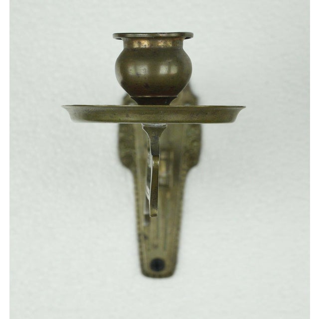 Pair of Antique Art Nouveau Candle Holder Piano Sconces For Sale - Image 9 of 11