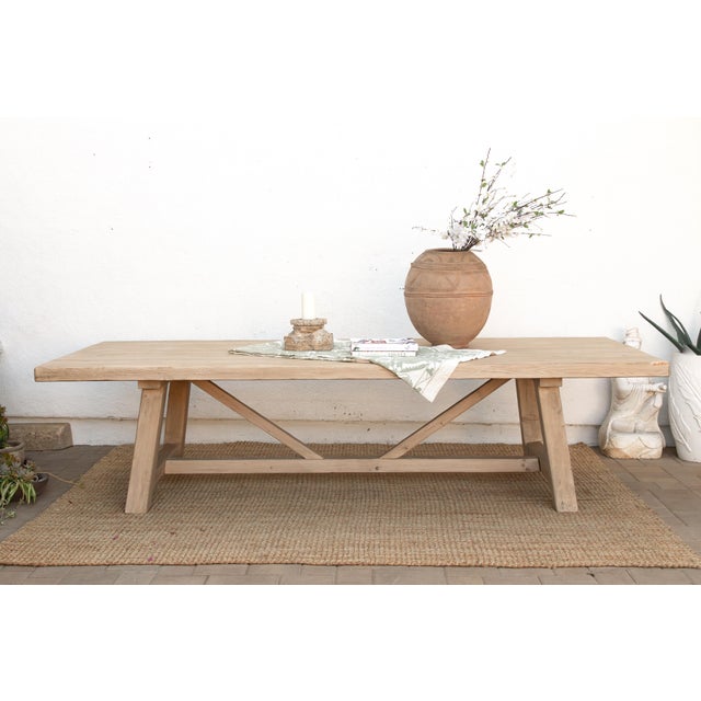 The Rousillian, Monumental 120" Reclaimed Wood Tavern Table For Sale - Image 11 of 11