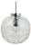 Large Bubble Melting Glass and Chrome Globe Pendant Lamp, Germany, 1970s For Sale