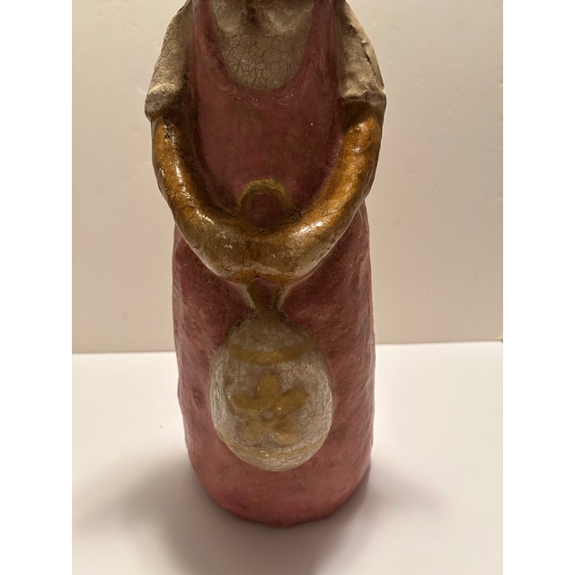 Paper Late 20th Century Paper Mache Lady Rabbit For Sale - Image 7 of 12