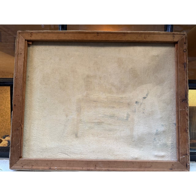 Figurative Rare Early 20th-Century Cabinet Scene Portrait — Attributed to Woodrow Wilson Era, Signed “Bon Art,” C. 1919–1921 For Sale - Image 3 of 5