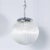 Ribbed Clear Pendant Glass Lamp, 1950s For Sale - Image 3 of 8