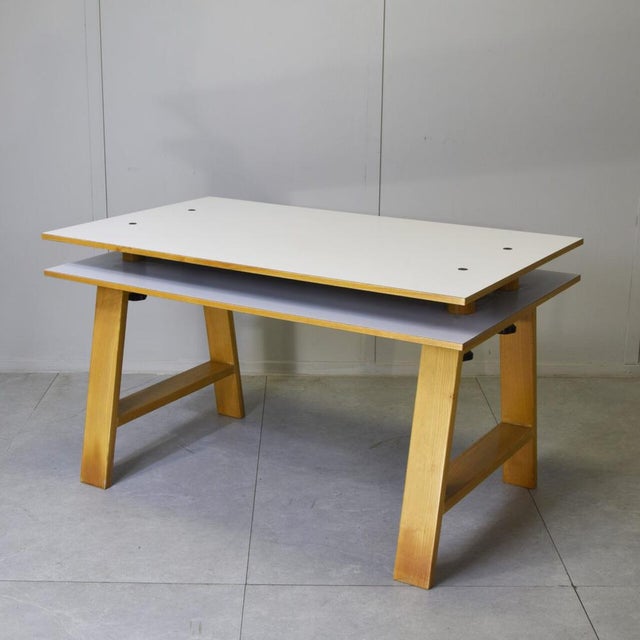 Beige Vintage Italian Desk by Achille Castiglioni, 1980s For Sale - Image 8 of 12