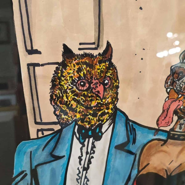 acrylic painting on max hamlet board Height: 64 Width: 84 Depth: 4 This piece is attributed to the mentioned...