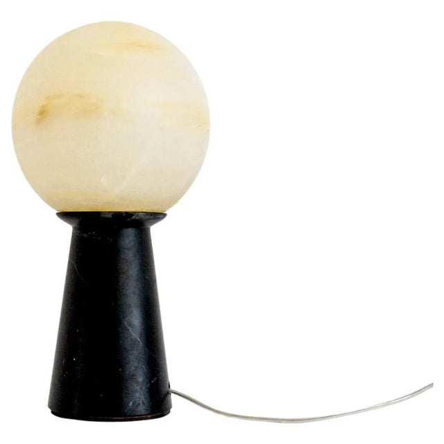 Not Yet Made - Made To Order Handmade Conical Lamp with Sphere in Black Marquina Marble from Fiam For Sale - Image 5 of 5