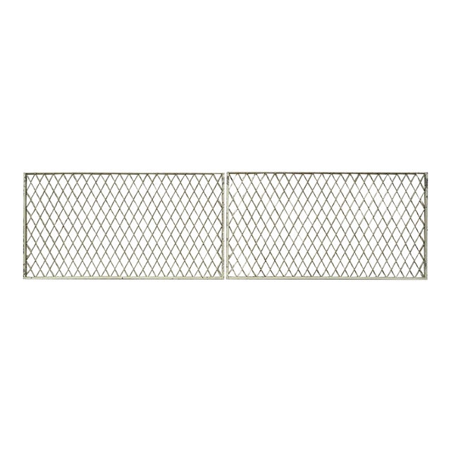 Pair of Reclaimed Industrial Steel Mesh Security Panels 41.5 X 22.25 In. For Sale