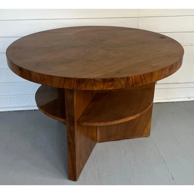 German Art Deco Round Center Table Circa 1930 For Sale - Image 11 of 13