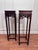 Vintage Monumental Asian Ming Style Solid Rosewood Plant Stands, a Pair For Sale - Image 4 of 14
