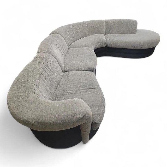 Postmodern Vladimir Kagan Style Serpentine 3 Piece Sectional Sofa by Weiman Fantastic Vladimir Kagan style serpentine 3...