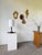 Vintage small table or desk lamp with a brutalist aesthetic. Handcrafted, its components were sourced from a large press...