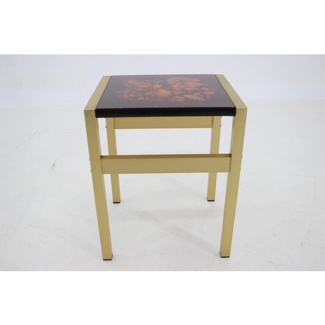 1960s Italian Brass and Glass Side Table, 1960s For Sale - Image 5 of 15