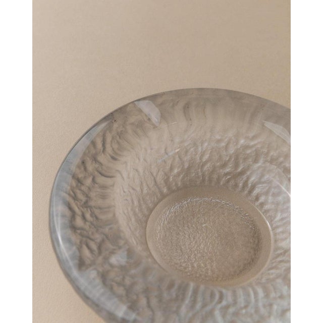 Vintage Clear and Ice Murano Glass Ashtray, Italy, 1970s For Sale - Image 3 of 13